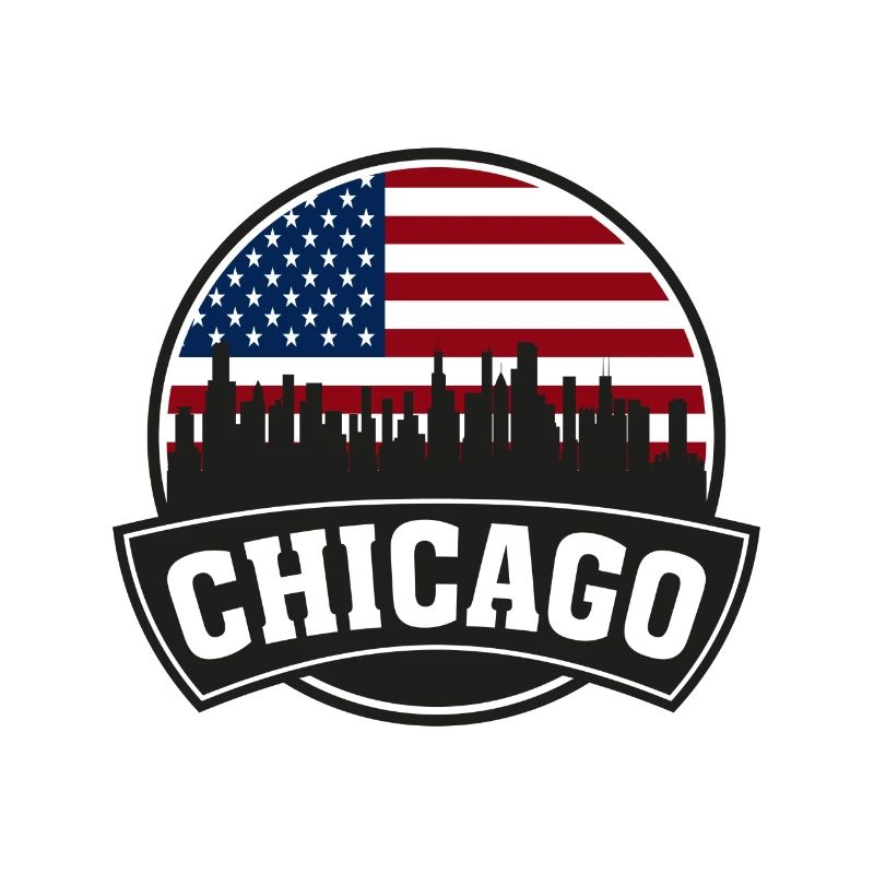 Chicago Illinois USA Skyline Travel Souvenir Ameri