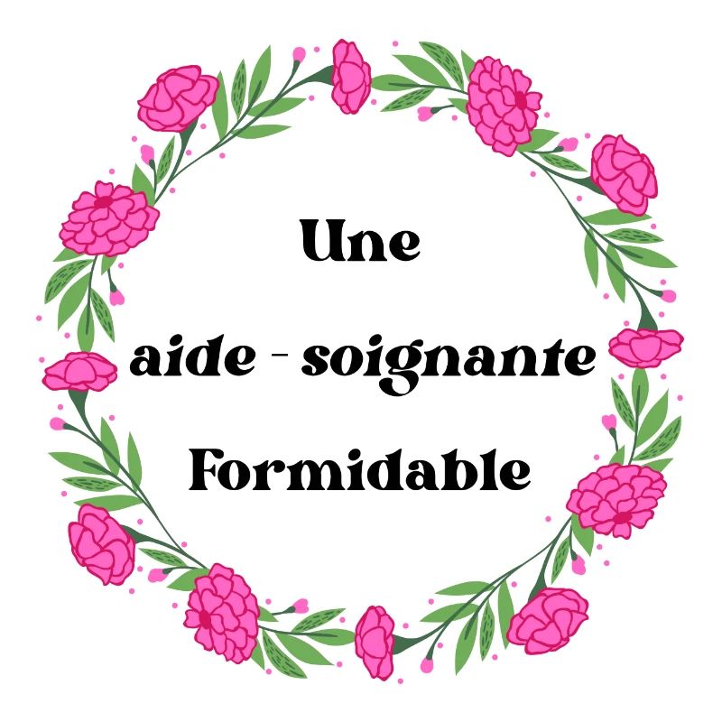 Une aide soignante formidable - couronne de fleurs