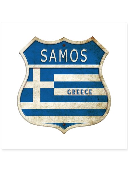 Samos Hellas flaggdesign for våpenskjold