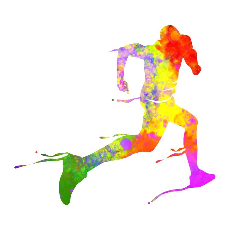 Half Marathon Runner Sprinting I Love Running