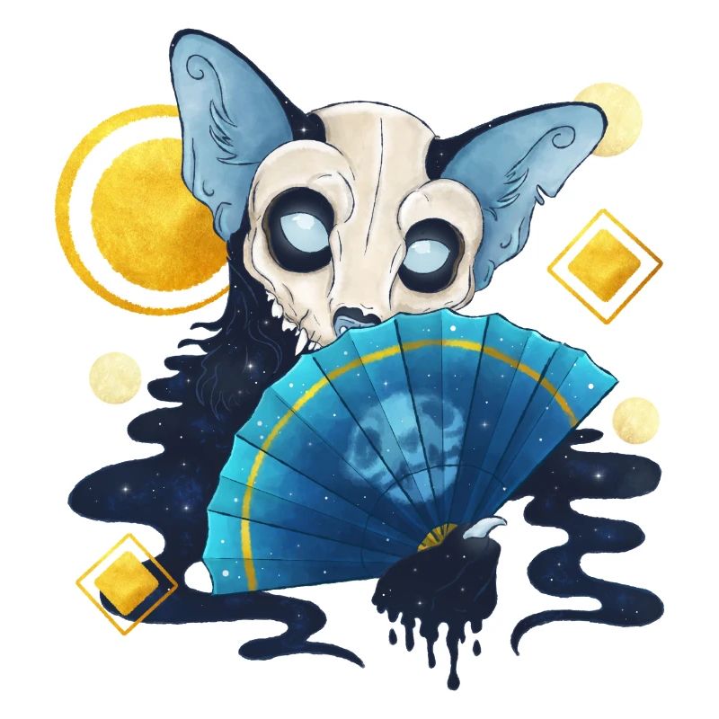 Blue Ink Spirits - Ghost Cat Dia De Los Muertos