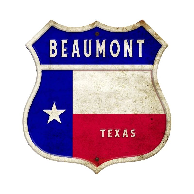Beaumont Texas crest flags design