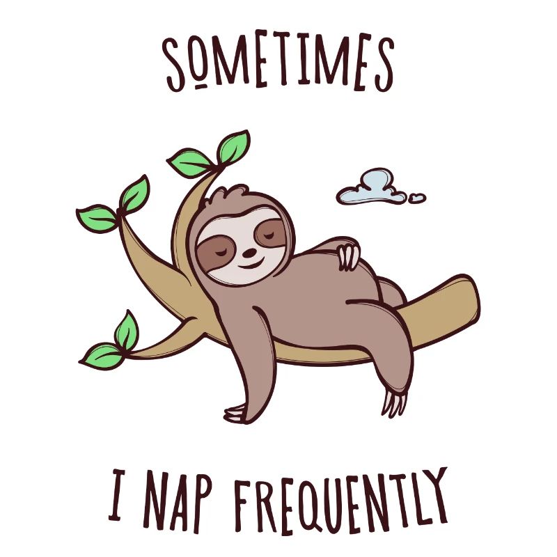 Sleeping Sloth Statement Tired Animal Jungle