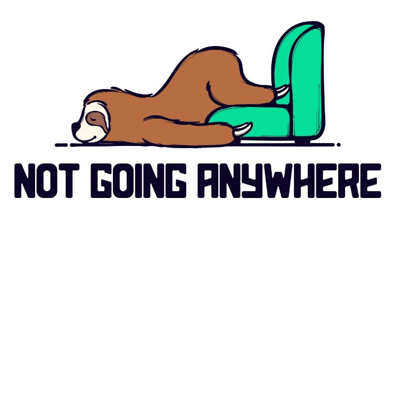 Lazy Sloth Sleep Statement Late Riser