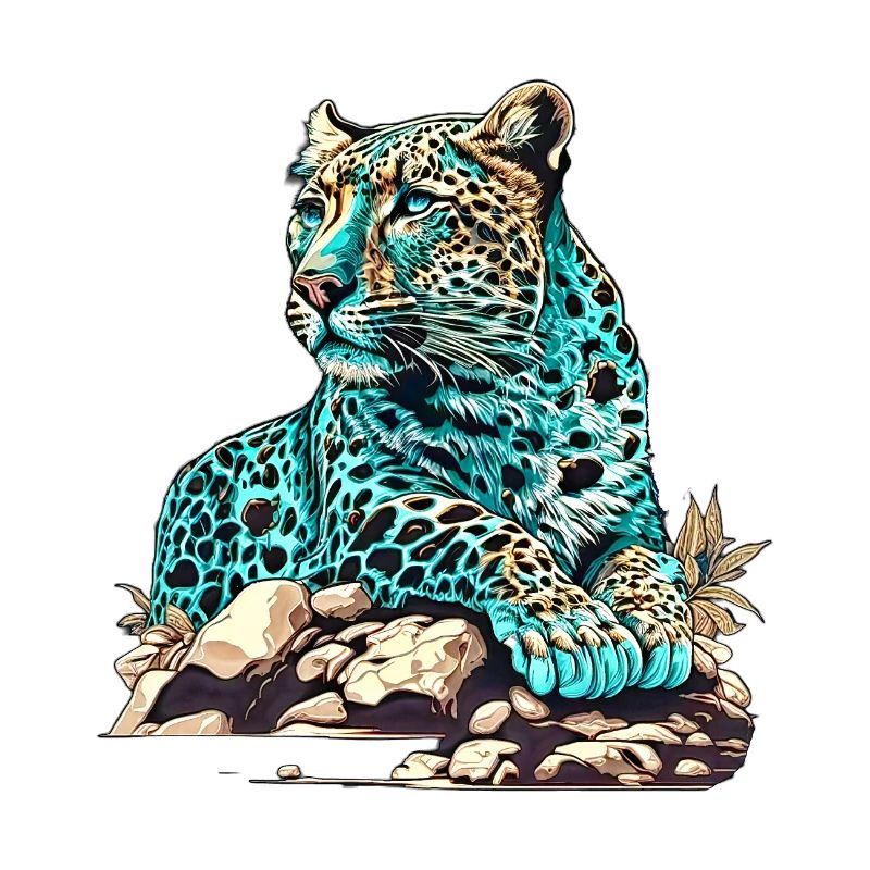 Leopard lying in wait