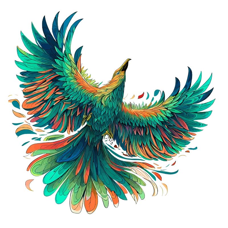 Conception vibrante de vol à plumes de phénix