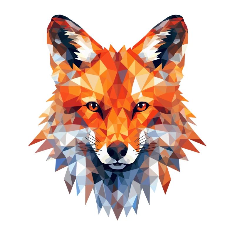 Fuchs Polygon Füchse Wald Polarfuchs Tier