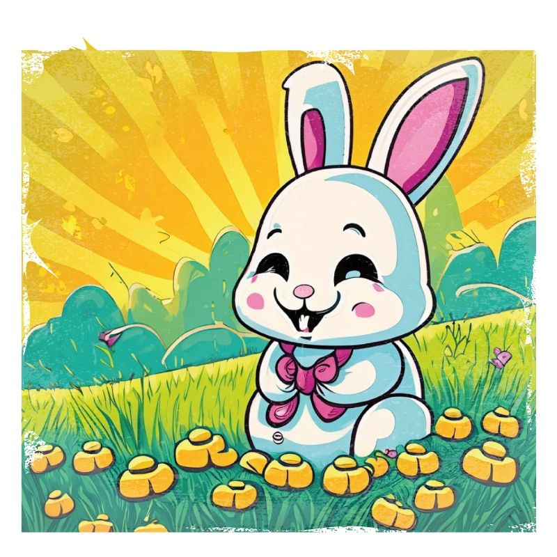Hase comic style lustig