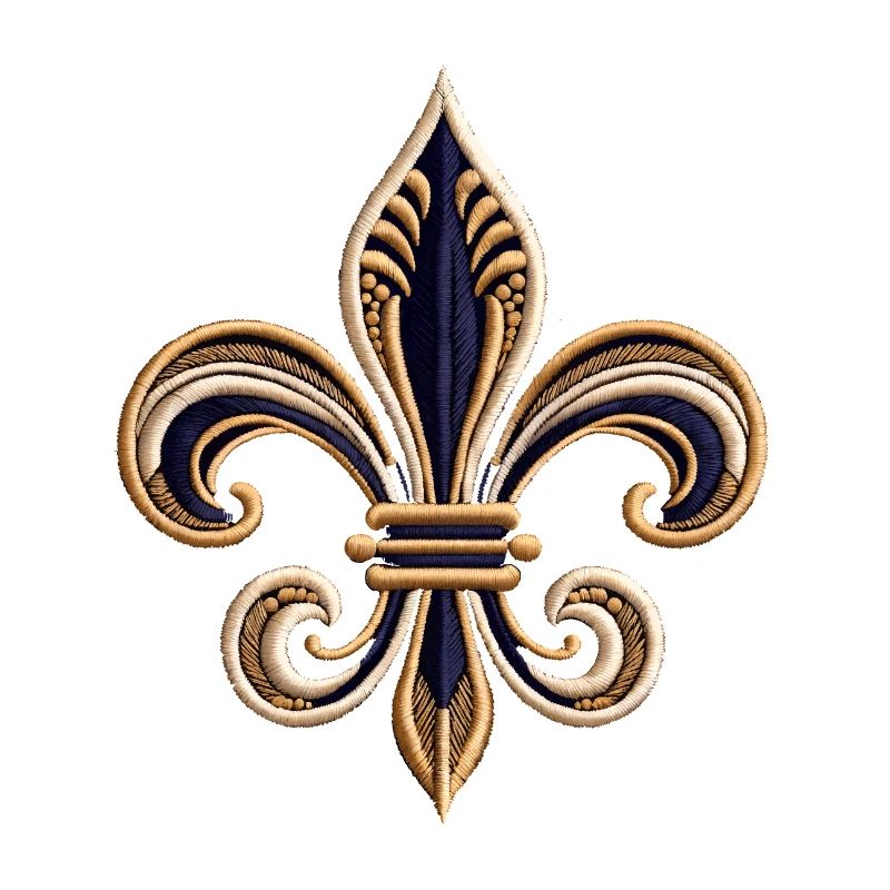 Elegant Fleur-de-Lis Embroidery Tee
