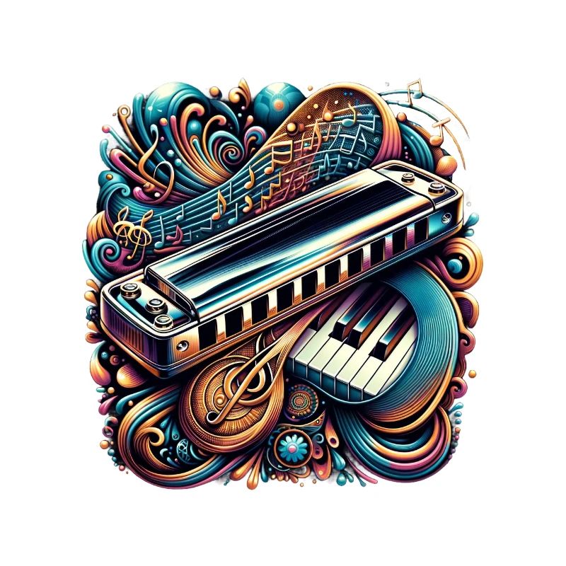 Harmonica abstract design