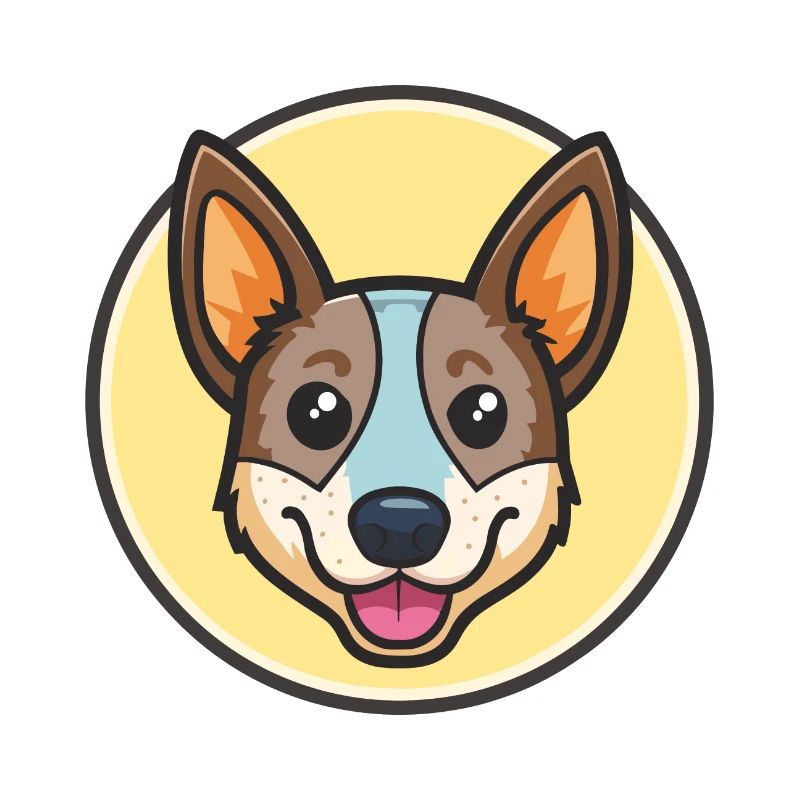 Australian Stumpy Tail Cattle Dog Breed Cartoon