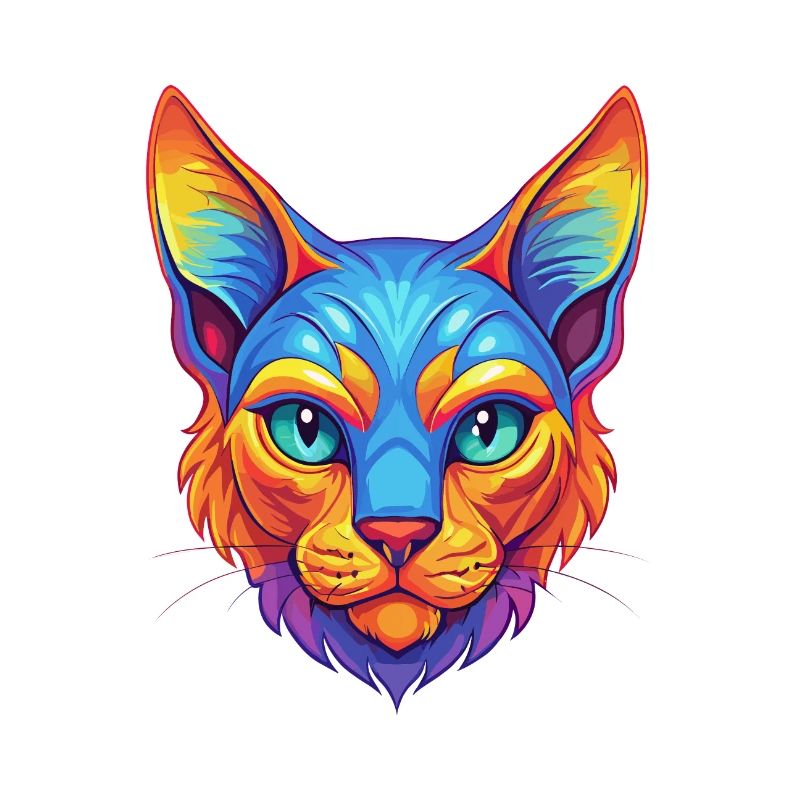 Chat Rex allemand, race de chat, dessin animé, animal de compagnie kawaii