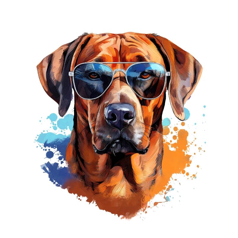 Rhodesian Ridgeback with Sunglasses