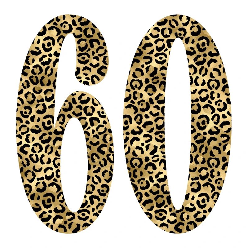60e anniversaire - Numéro 60 Imprimé léopard
