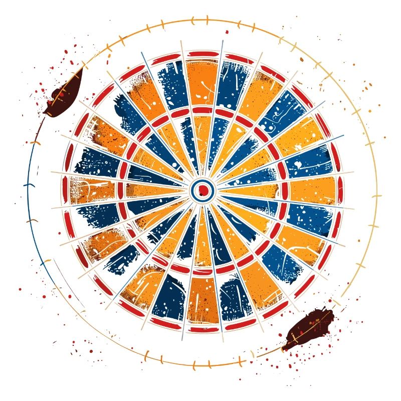 Dessin de jeu de fléchettes