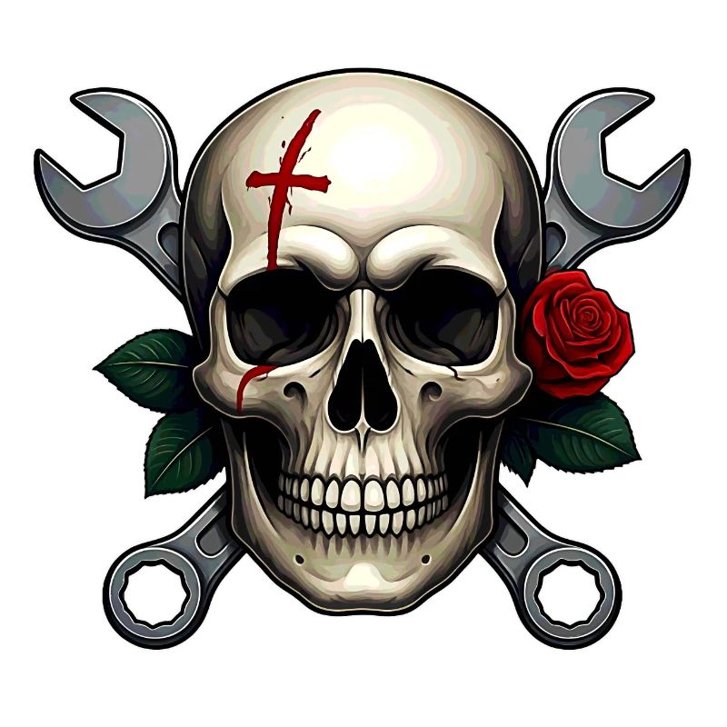 Skull Art - Crâne moderne dans un design bicolore