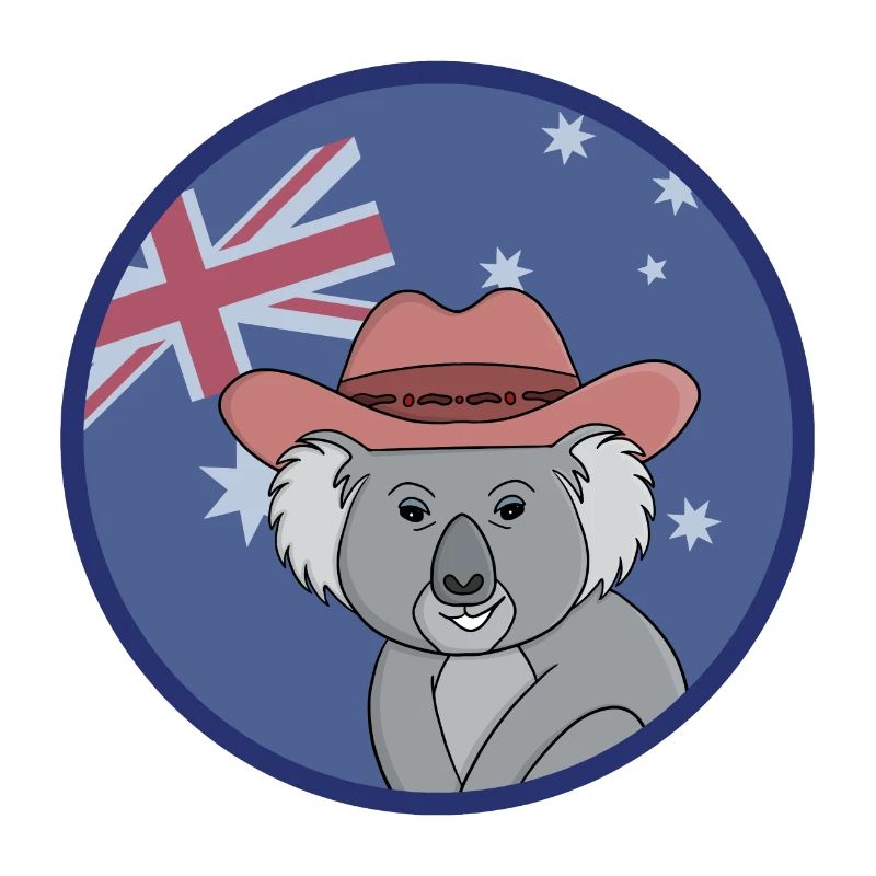 Adorable koala avec le drapeau australien