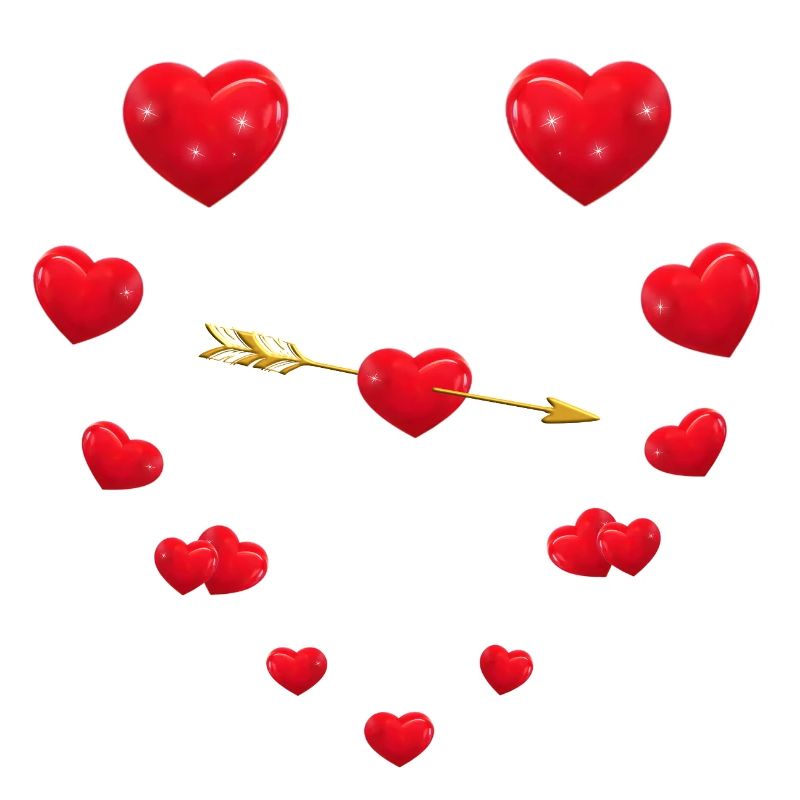 Conception de coeur aimant avec flèche