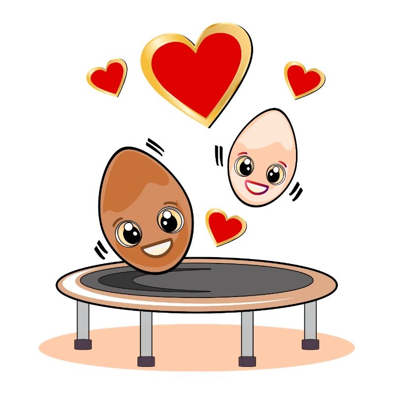TRAMPOLINE LOVE HEART EASTER EGGS