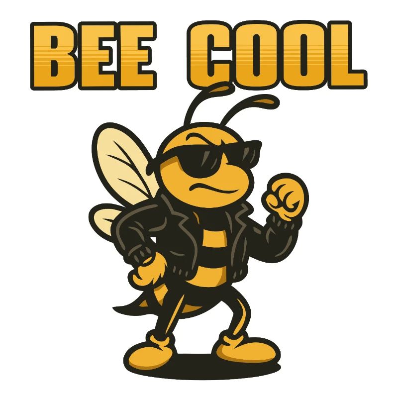 Bee Cool biker bi in leather jacket
