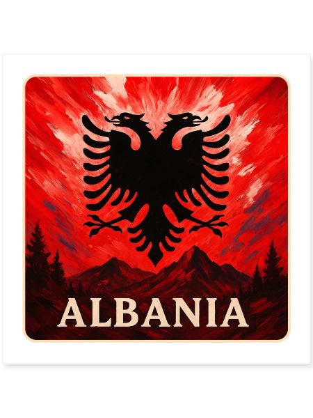 Albanien Doppeladler Design