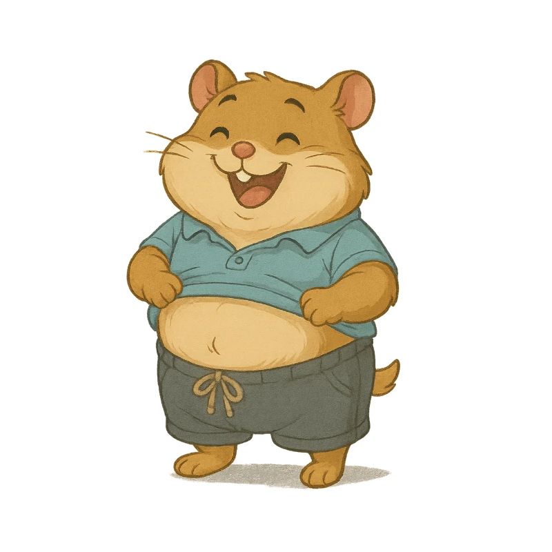 Chilliger Hamster im Freizeitlook