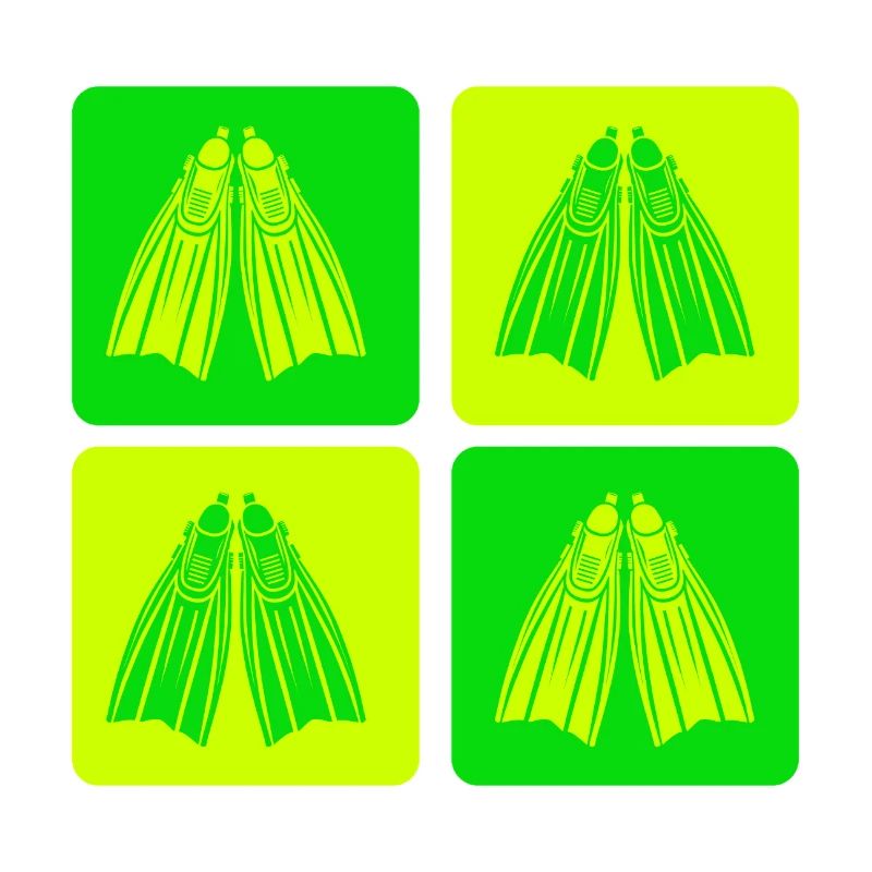 Conception de palmes de plongée rétro