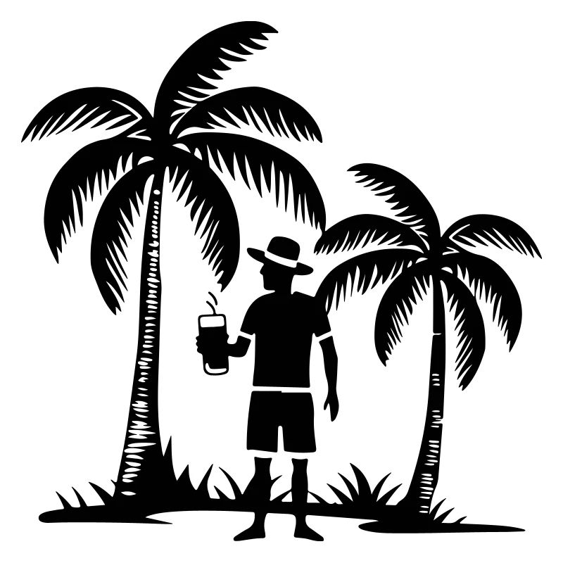 Vacation Beach Palm Trees