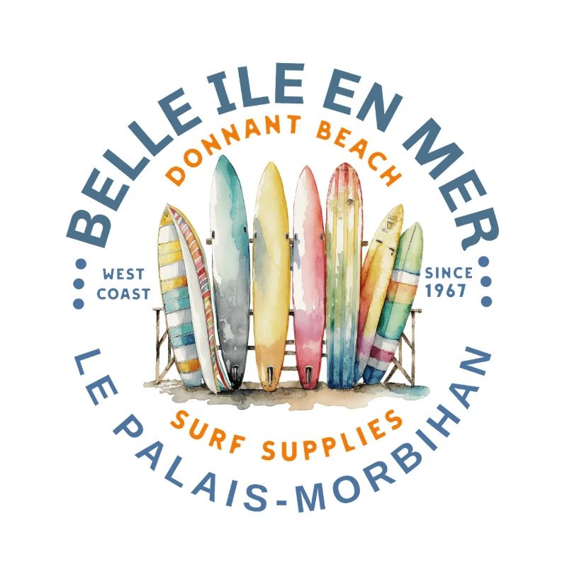 Surf Belle Ile en Mer Logo Circulaire