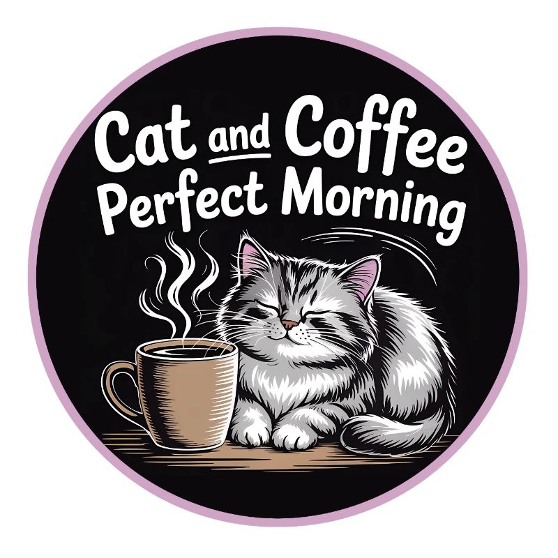Katze und Kaffee Perfekter Morgen