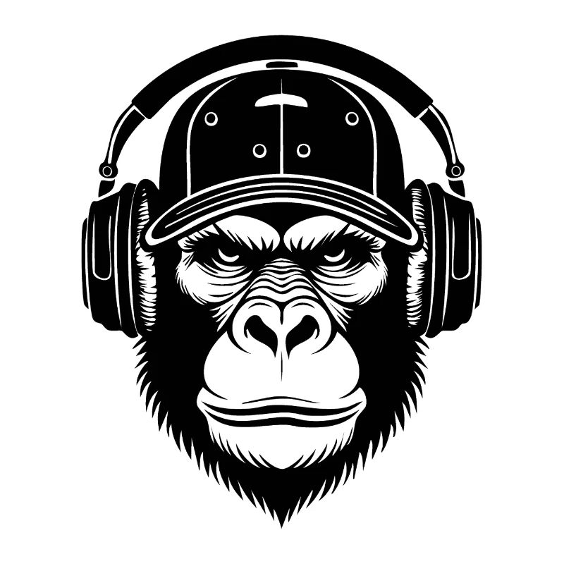 Monkey Head DJ Shirt – Turntable Scratch Look