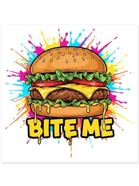 Popart Burger Bite Me 