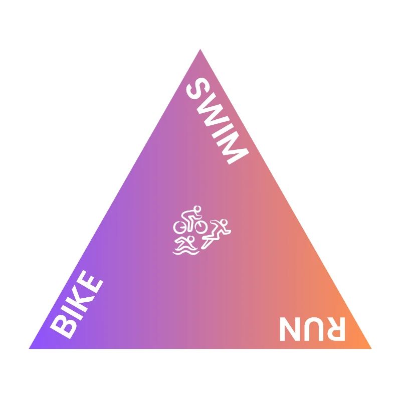 Triatlon trekant gradient