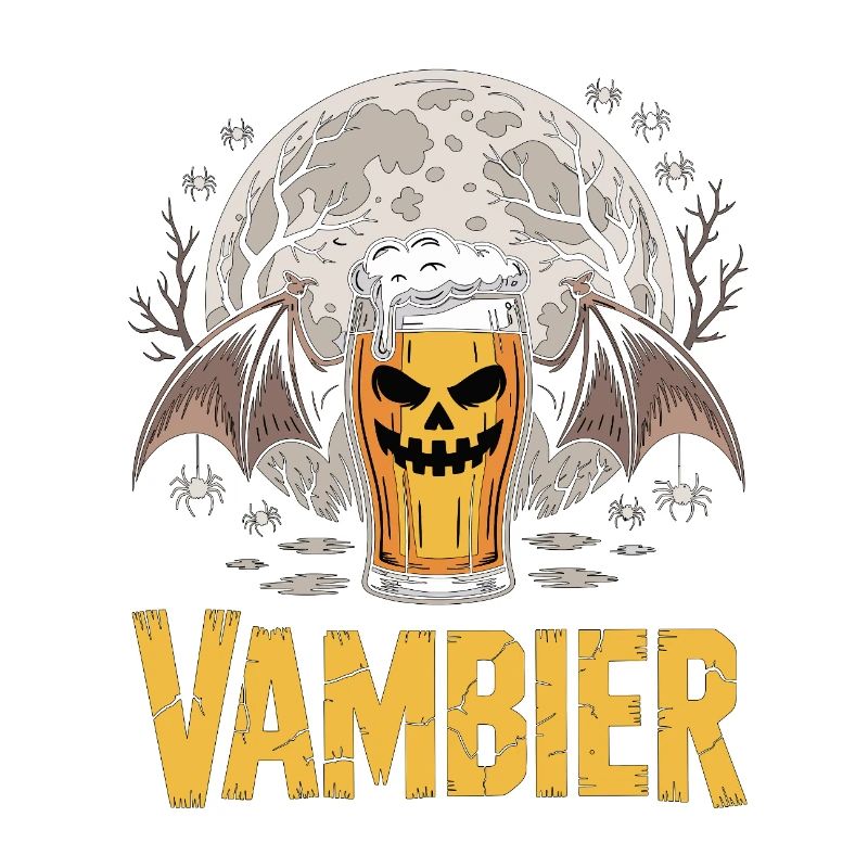 Vampire Beer Motif Under Moonlight