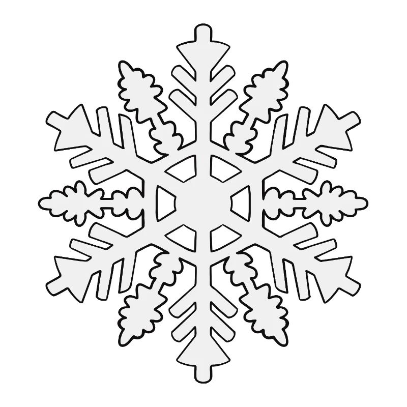 Schneeflocken-Silhouette