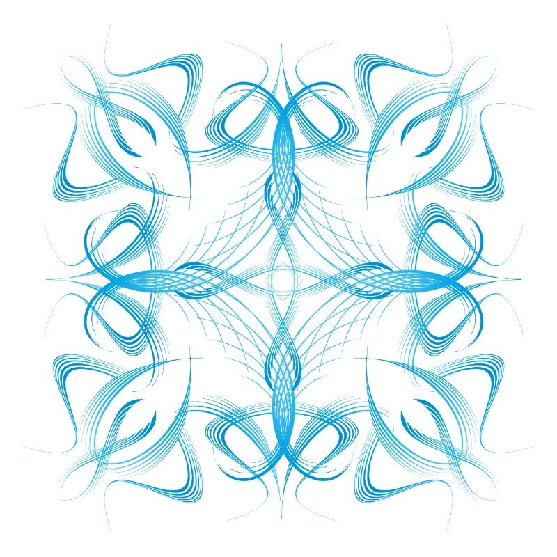 Delicate dynamic blue line pattern