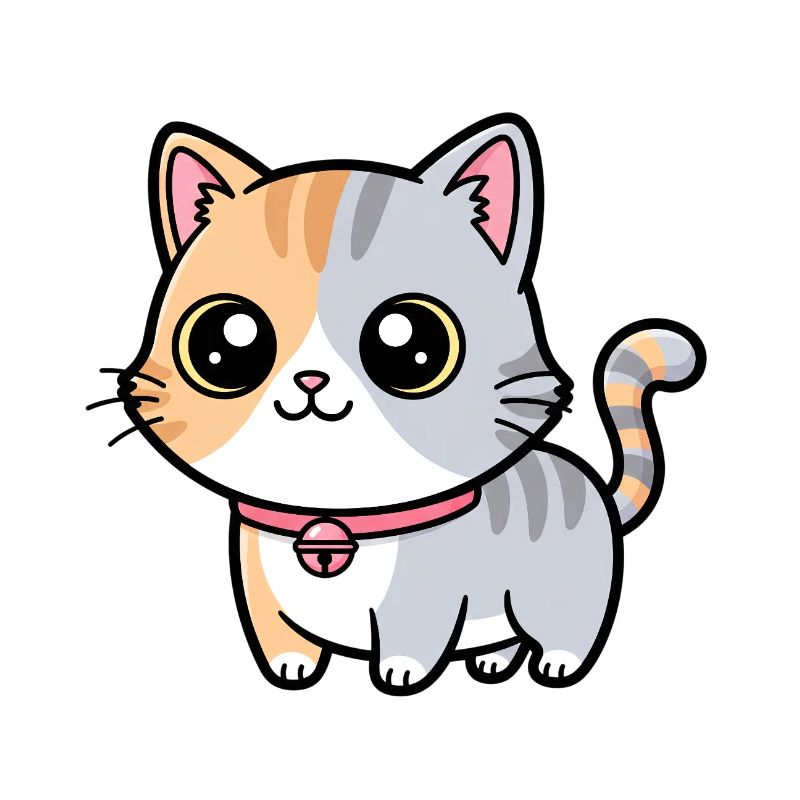 Calico Kitten Collar Charm