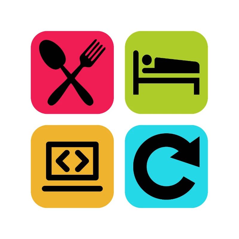 Eat Sleep Program Repeat Funny Quote Code