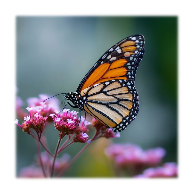 Macro du papillon monarque