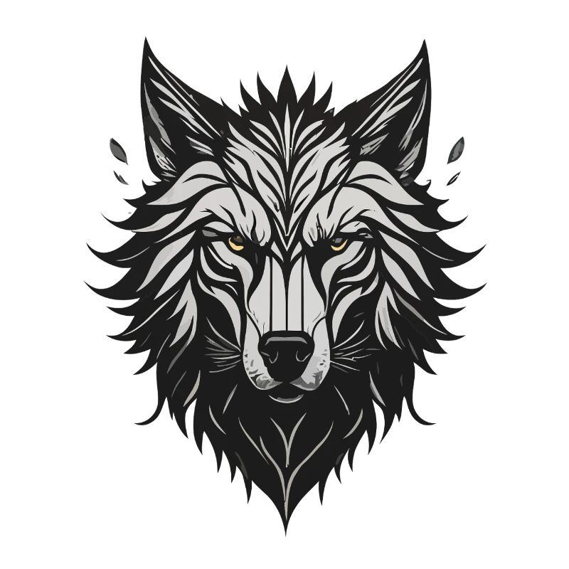 Night Stylized Wolf