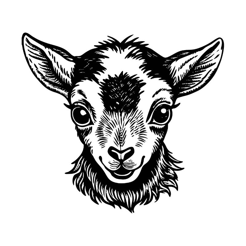 Visage de chevreau bébé