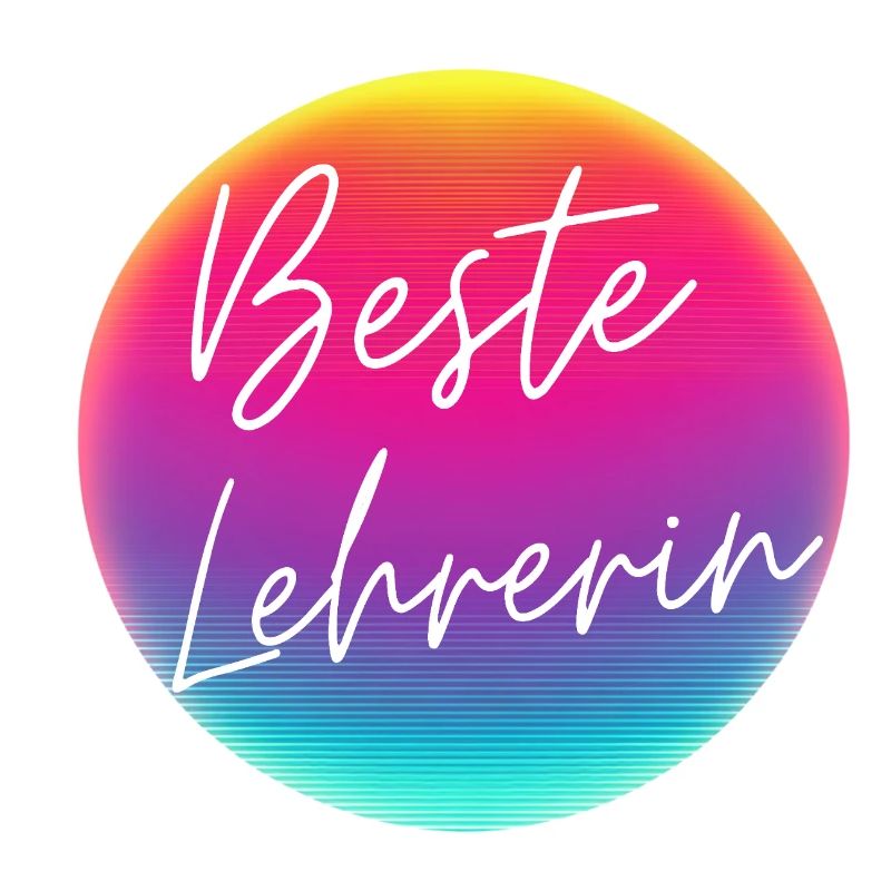 Best teacher! Neon circle customizable
