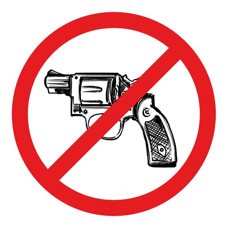Signe de paix d’interdiction d’armes - Illustration
