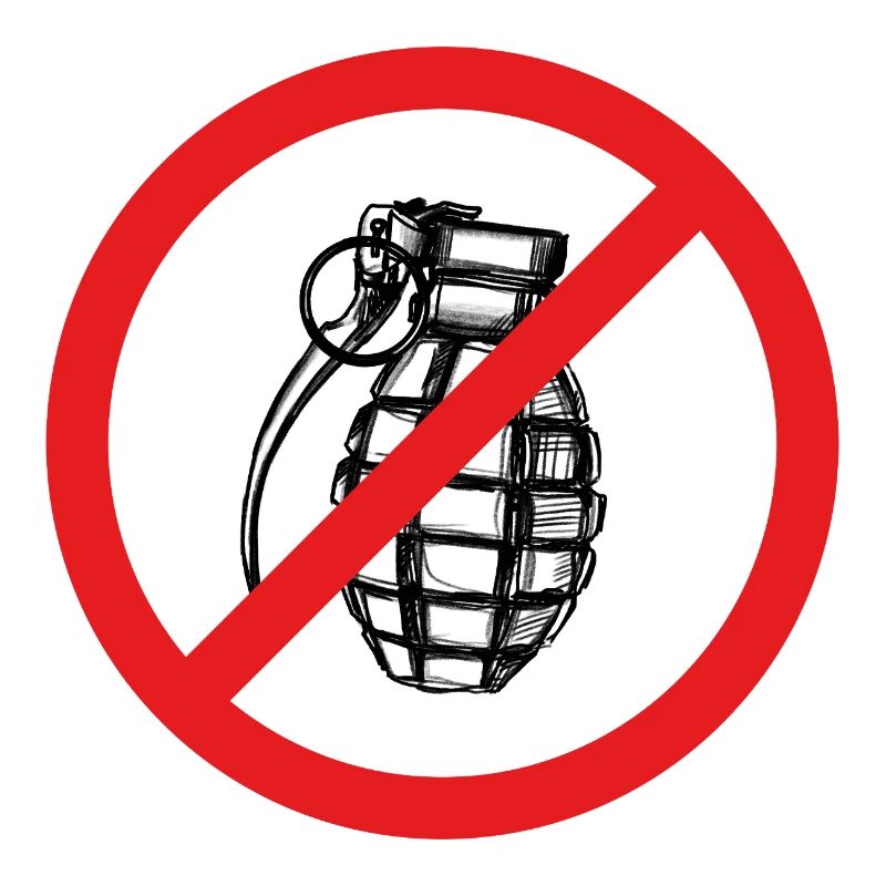 Grenade interdite ! Paix ! - Illustration