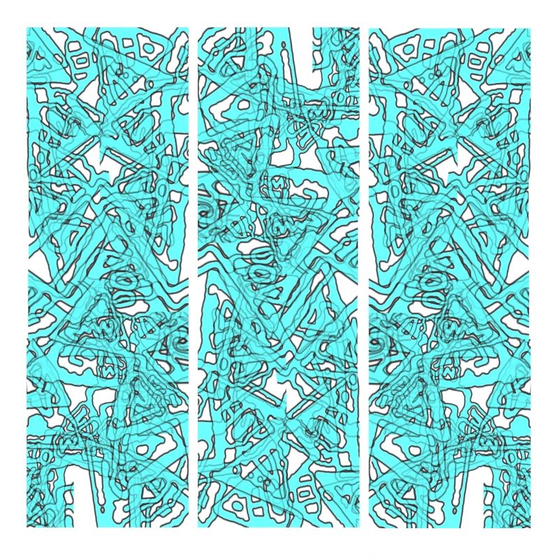 Turquoise Chaos Triptych