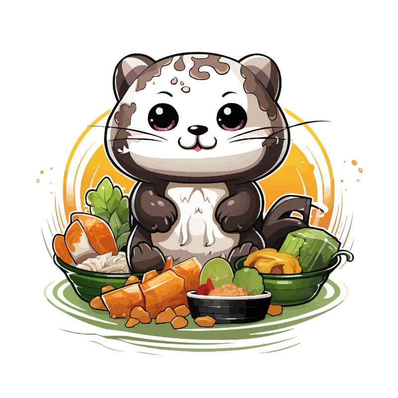 Küchenpanda beim Festessen