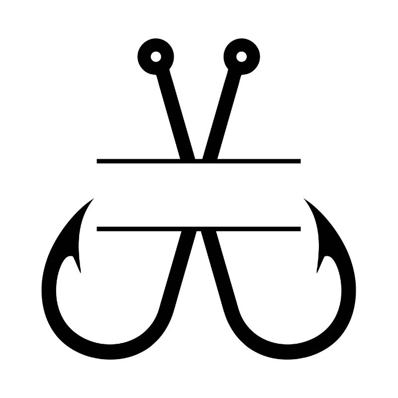 Fish Hook Name Monogram