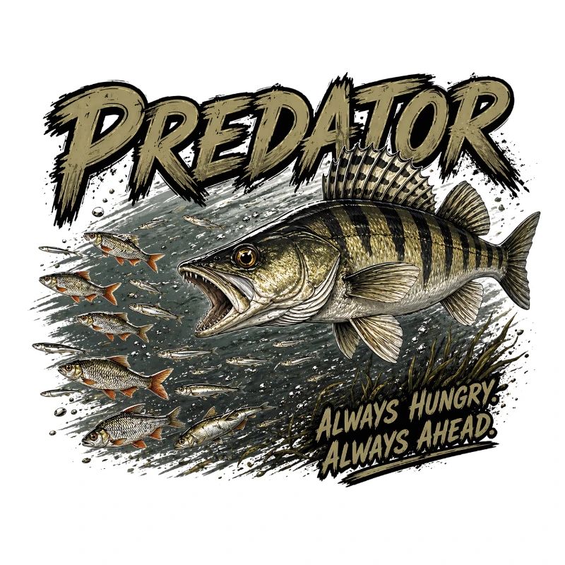 Fressfisch-Zander-Angriffs-Design