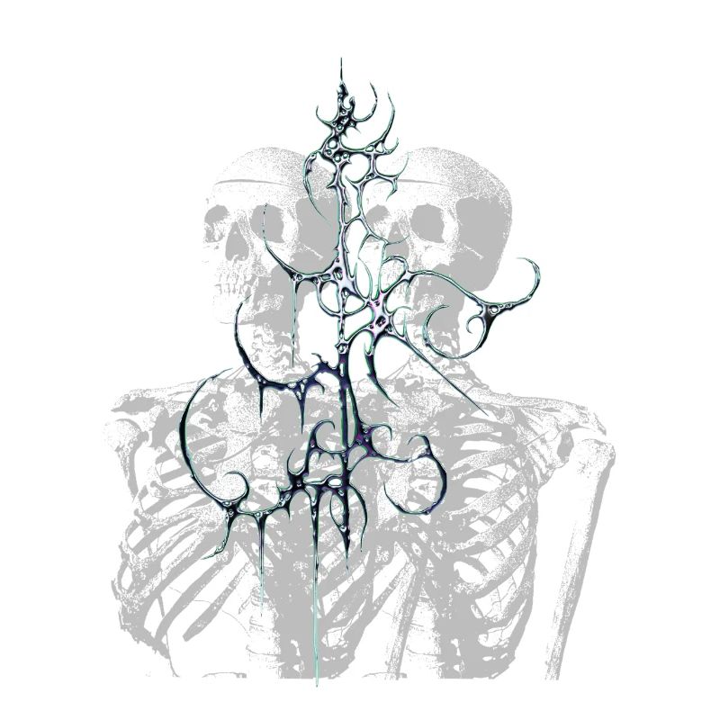 Conception esthétique de glitch skeleton melt