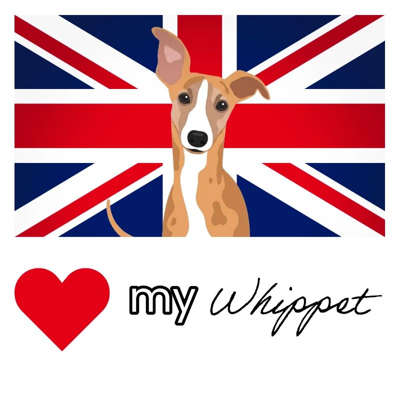 LUVMYWHIPPET (Schwarzer Text, Lebendig)